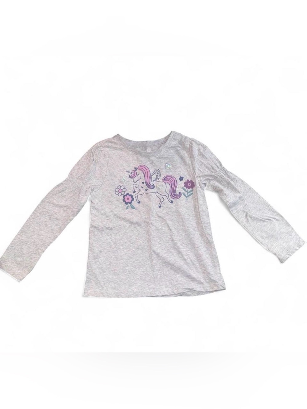 Garanimals Gray Long-Sleeve Tee with Pink & Purple Unicorn